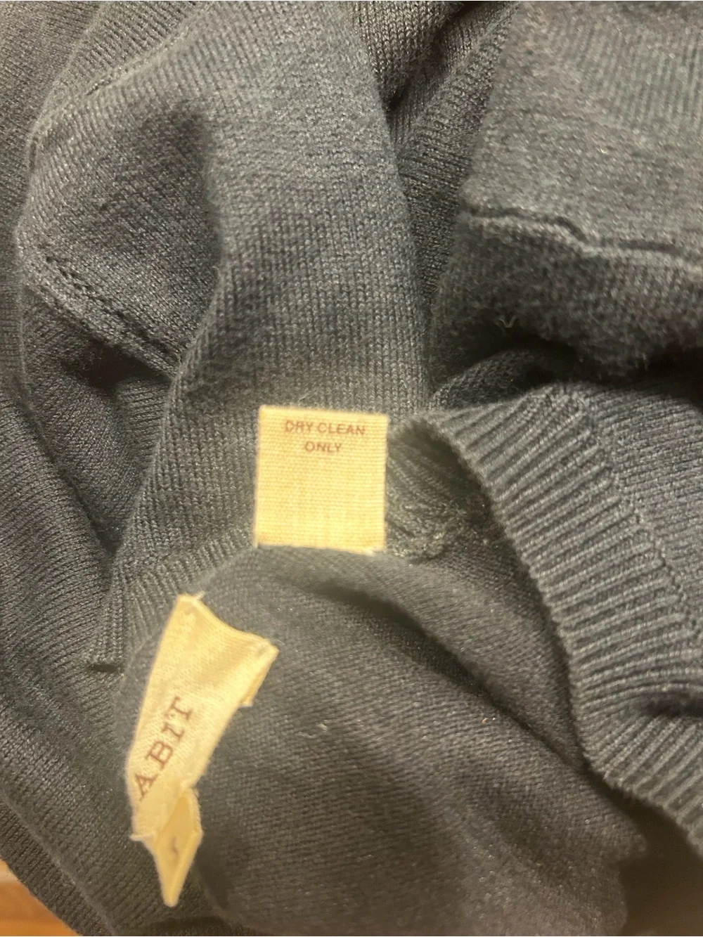 Inhabit Women’s Black Cotton Blend Sweater, Size Small